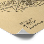 1915 Patent für Flugmaschine Zeichnend Druck Poster (Ecke)