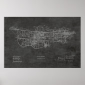 1915 Patent für Flugmaschine Zeichnend Druck Poster (Vorne)