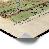 1915 RAINIER-TOPOGRAFIKKARTE POSTER (Ecke)