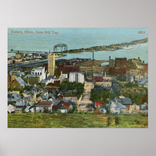 1915 View of Duluth, Minnesota Vintage Poster