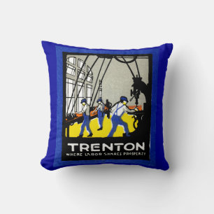 1915 Vintag Trenton New Jersey Kissen