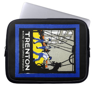 1915 Vintag Trenton New Jersey Laptopschutzhülle