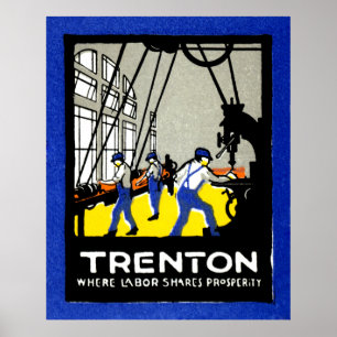 1915 Vintag Trenton New Jersey Poster
