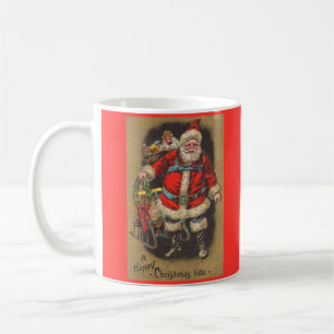 1915 Weihnachtsmann mit seinem Schlitten und Spiel Kaffeetasse