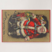 1915 Weihnachtsmann mit seinem Schlitten und Spiel Puzzle (Horizontal)