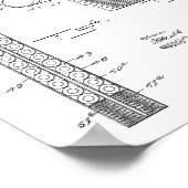 1916 Automatische Schusswaffenpatentkunst Zeichne Poster (Ecke)