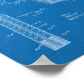 1916 Automatische Schusswaffenpatentkunst Zeichne  Poster (Ecke)