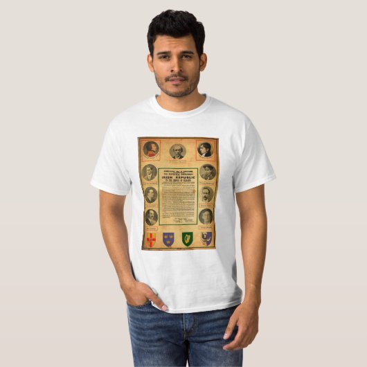 1916 Irische Proklamation Irland T-Shirt (Vorne ganz)