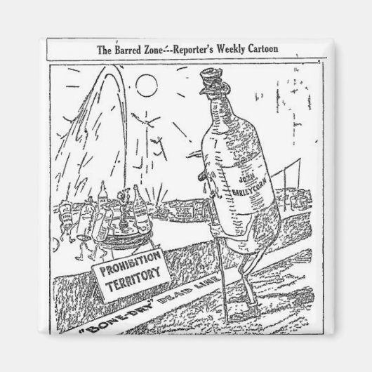 1917 Cartoon zum Verbot Magnet (Vorne)