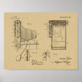 1917 Faltkamera Patent Art Zeichnend Druck Poster (Vorne)