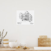 1917 Flugmaschine Flugzeug Patent Art Zeichnend Poster (Küche)