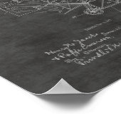 1917 Flugmaschine Flugzeug Patent Art Zeichnend Poster (Ecke)