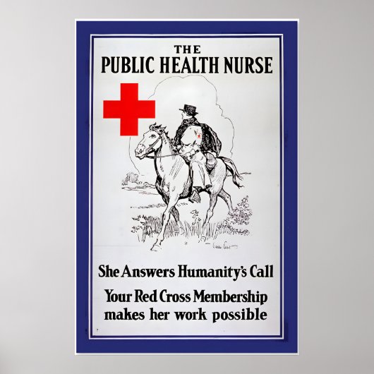 1917 Gesundheitsfürsorgerin - 1. Weltkrieg Rotes K Poster (Vorne)