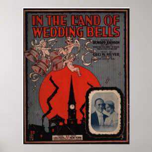 1917 "IM LAND DER WEDDING BELLS" POSTER