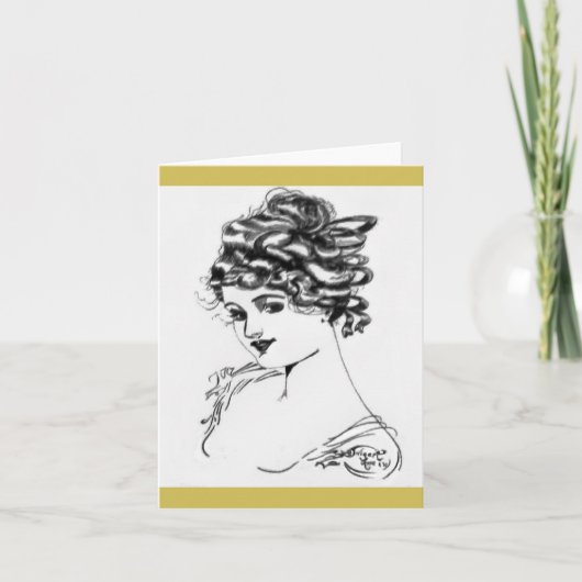 1917 Jugendstil-Mitteilungskarten! Karte (Vorderseite)