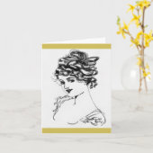 1917 Jugendstil-Mitteilungskarten! Karte (Gelbe Blume)