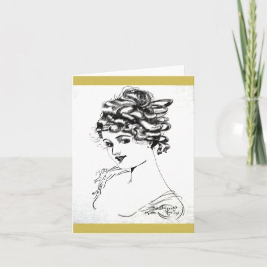 1917 Jugendstil-Mitteilungskarten! Karte (Vorderseite)