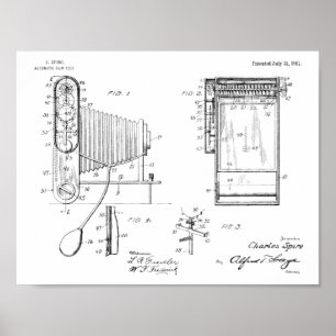 1917 Klappkamera-Patent-Kunstzeichnungsdruck Poster