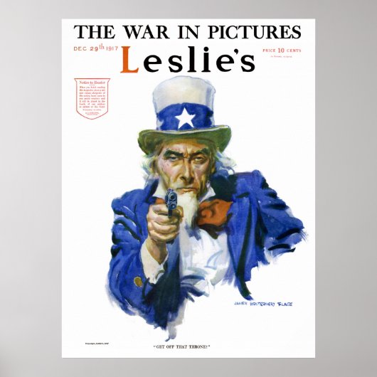 1917 Leslie's Weekly Uncle Sam Poster (Vorne)