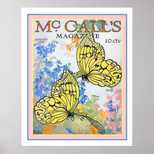 1917 McCall's Butterfly Magazine Cover 16x20 Poster (Vorne)
