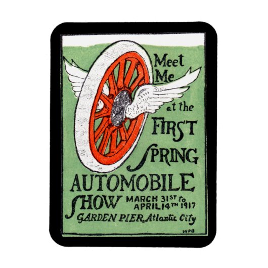 1917 New Jersey Spring Auto Show Magnet (Vertikal)