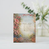 1917 Vintage florale Geburtstagsgrüße  Postkarte (Stehend Vorderseite)