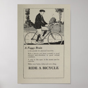 1917 Vintages Fahrrad-Marketing und Art-Poster Poster