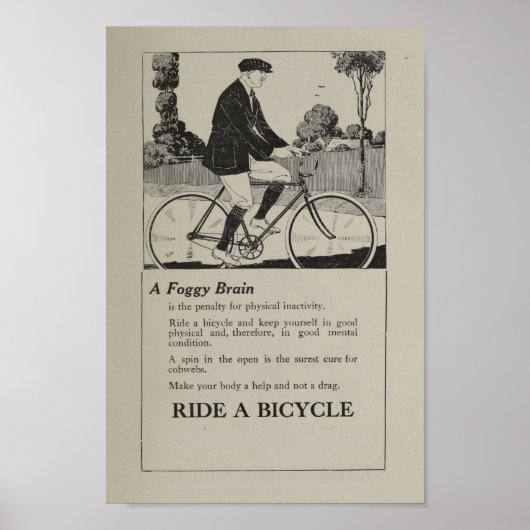 1917 Vintages Fahrrad-Marketing und Art-Poster Poster (Vorne)