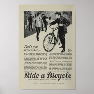 1917 Vintages Fahrrad-Marketing und Art-Poster Poster