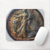 1917 Walking Liberty Halber Dollar Mousepad (Mit Mouse)