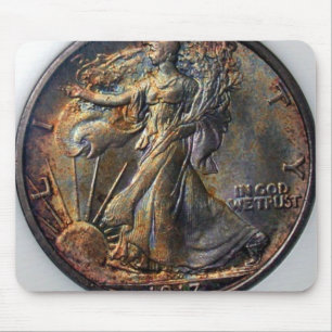 1917 Walking Liberty Halber Dollar Mousepad