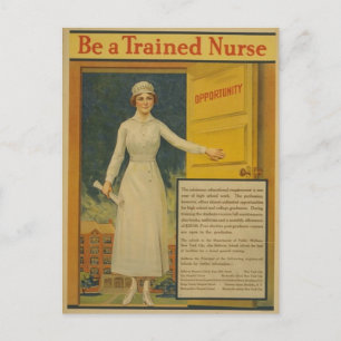 1917 WWI Plakat: Werde eine ausgebildete Krankensc Postkarte