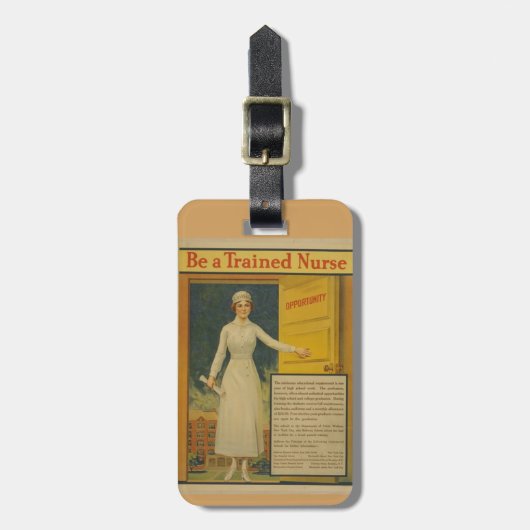 1917 WWI-Poster wird eine ausgebildete Krankenpfle Gepäckanhänger (Vorderseite vertikal)