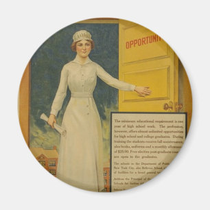 1917 WWI-Poster wird eine ausgebildete Krankenpfle Magnet