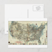 1918 AAA General Map of Transcontinental Routes Postkarte (Vorne/Hinten)