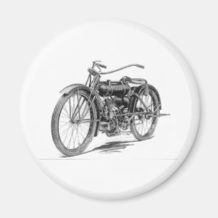 1918 Antikes Motorrad Magnet