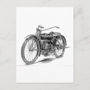 1918 Antikes Motorrad Postkarte