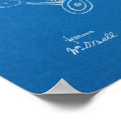 1918 Biplane Flugzeugpatentkunst Zeichnend Druck Poster (Ecke)