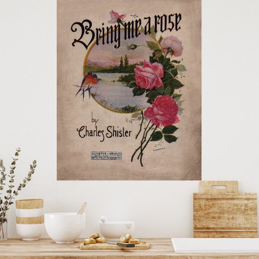 1918 bringen Sie mir eine Rose Poster (Küche)