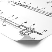 1918 Chainless Bicycle Design Patent Art Print Poster (Ecke)