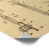 1918 Chainless Bicycle Design Patent Art Print Poster (Ecke)