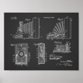 1918 Faltkamera Patent Art Zeichnend Druck Poster (Vorne)
