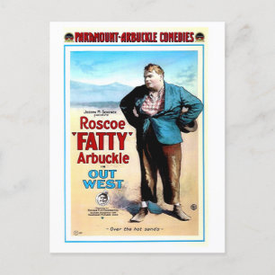 1918 Film Out West Postkarte