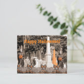1918 Friedhof Foto Halloween Hexen Pumpkin Postkarte (Stehend Vorderseite)
