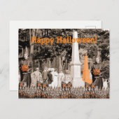 1918 Friedhof Foto Halloween Hexen Pumpkin Postkarte (Vorne/Hinten)