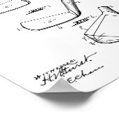 1918 Golf Club Head Patent Art Zeichnend Print Poster (Ecke)