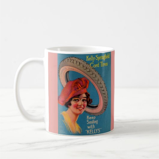 1918 Kelly Springfield Reifen und Behielt Lächeln Kaffeetasse (Links)