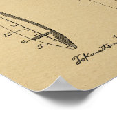 1918 Medical Reflex Hammer Patentschrift Poster (Ecke)