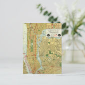 1918 New York Central Railroad Map Postkarte (Stehend Vorderseite)