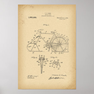 1918 Patent-Fahrradschlitten Poster